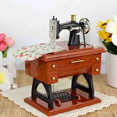 maquina de coser antigua caja musica singer precio
